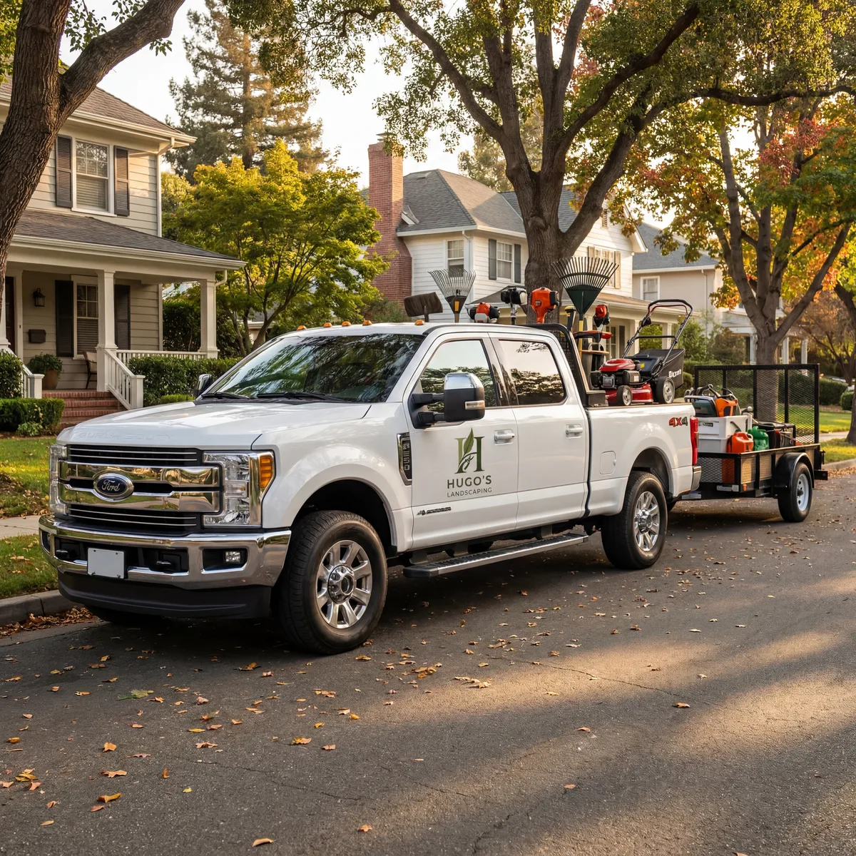 Hugo's Landscaping work truck